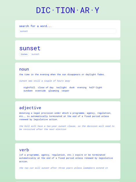 Arianna Dictionary Website